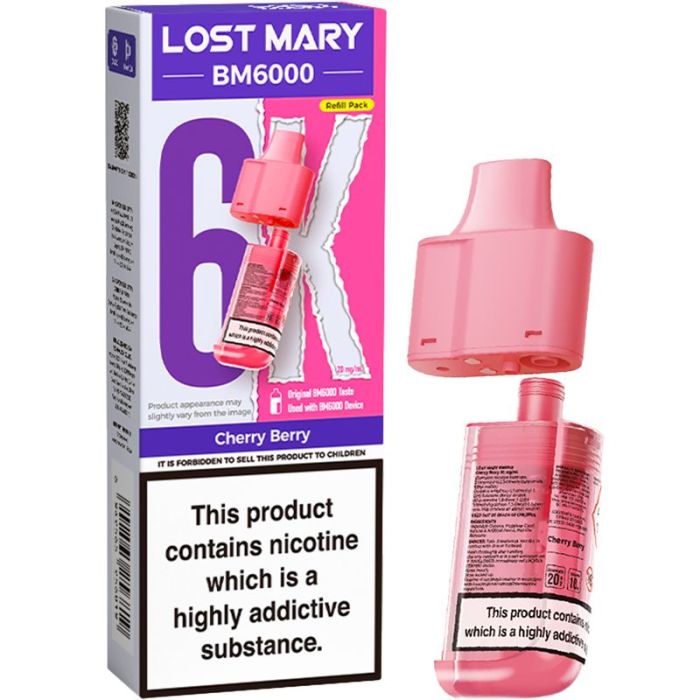 Lost marry refillable pod 6000 cherry berry