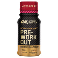 Optimum Nutrition Gold Standard Pre-Workout Energy Shot, Three  Flavours, single serve, 60ml 60ml × 12 × 1