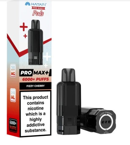 Hayati Pro Max+ Pods 6000+ Puffs Fizzy Cherry