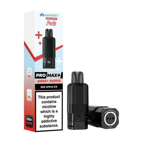 Hayati Pro Max+ Pods 6000+ Puffs Red Apple Ice