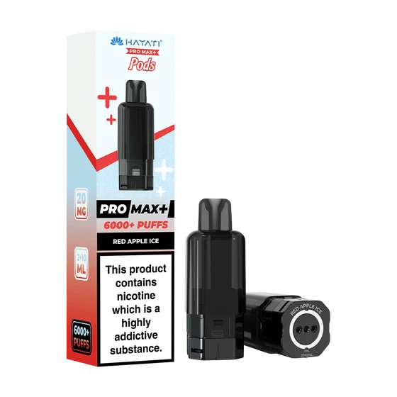Hayati Pro Max+ Pods 6000+ Puffs Red Apple Ice