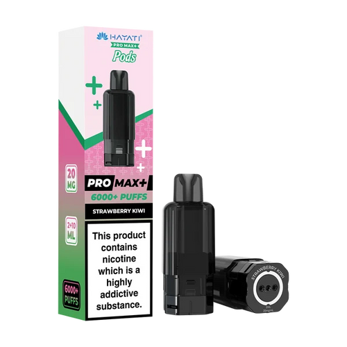 Hayati Pro Max+ Pods 6000+ Puffs Strawberry Kiwi