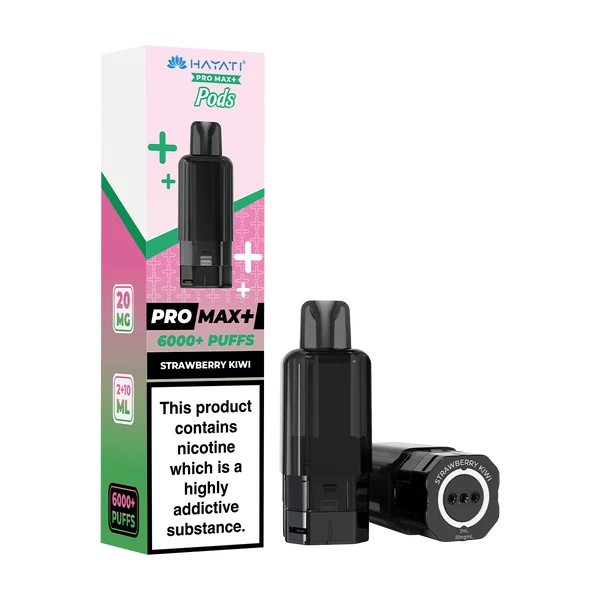 Hayati Pro Max+ Pods 6000+ Puffs Strawberry Kiwi