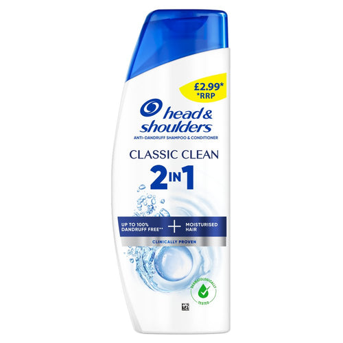 Head & Shoulders Classic Clean 2in1 Anti-Dandruff Shampoo and Conditioner250ml 250ml × 6 × 1