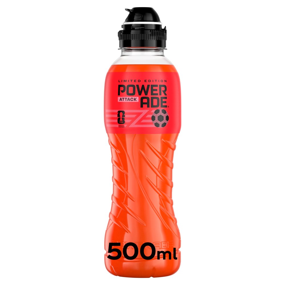 Powerade Three Flavours Sports Drink 12 x 500ml Bottles 500ml × 12 × 1