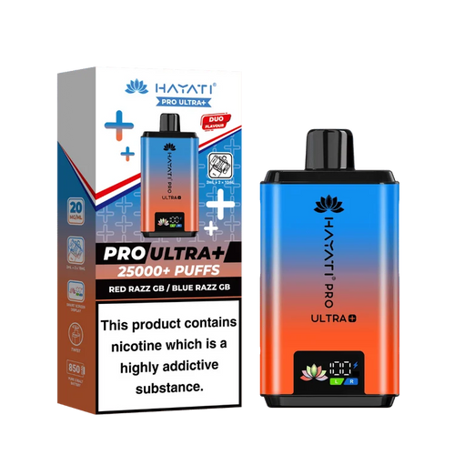 Hayati Pro Ultra+ 25000 Puffs Red razz gb / blue razz gb