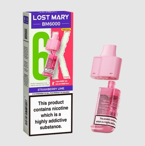 Lost marry refillable pod 6000 strawberry lime